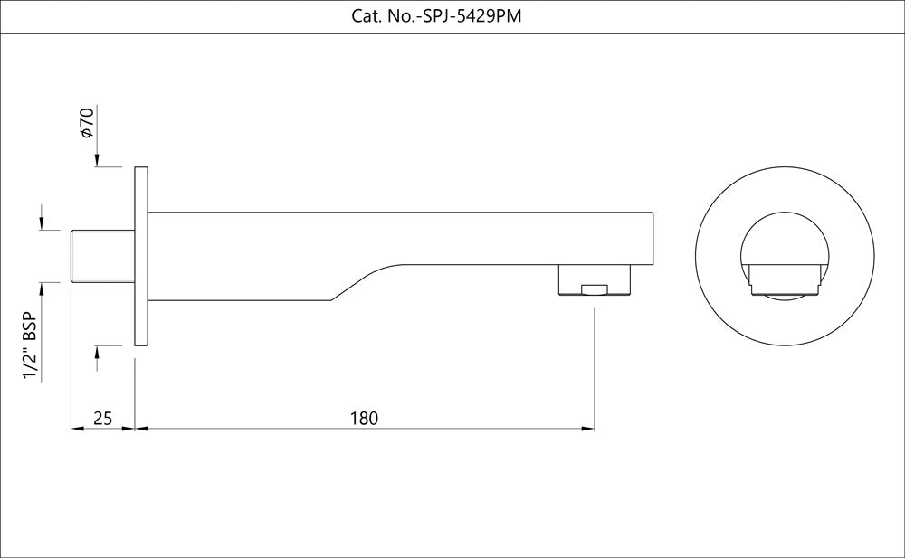 Jaquar Wall Mounted Spout Florentine SPJ-CHR-5429 - Chrome | Refurbished