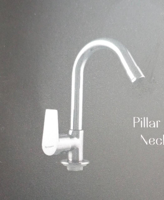 Parryware Praseo Single Lever +Quarter Turn Range Pillar Cock Swan Neck Left Hand