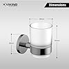 VIKING Tumbler Holder H2O | Wall-Mounted | Polished CP Finish | Elegant Bathroom Accessory | Toothbrush Holder/Stand | Toothpaste/Tumbler Holder