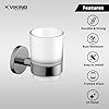 VIKING Tumbler Holder H2O | Wall-Mounted | Polished CP Finish | Elegant Bathroom Accessory | Toothbrush Holder/Stand | Toothpaste/Tumbler Holder
